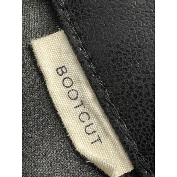 Judy Blue Black Faux Leather Bootcut Pants 14W 34X32 Mob Wife Monochrome - Picture 3 of 9